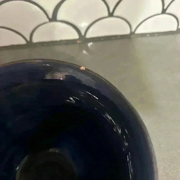 Beautiful dark blue pottery bowl - Picture 3 of 7